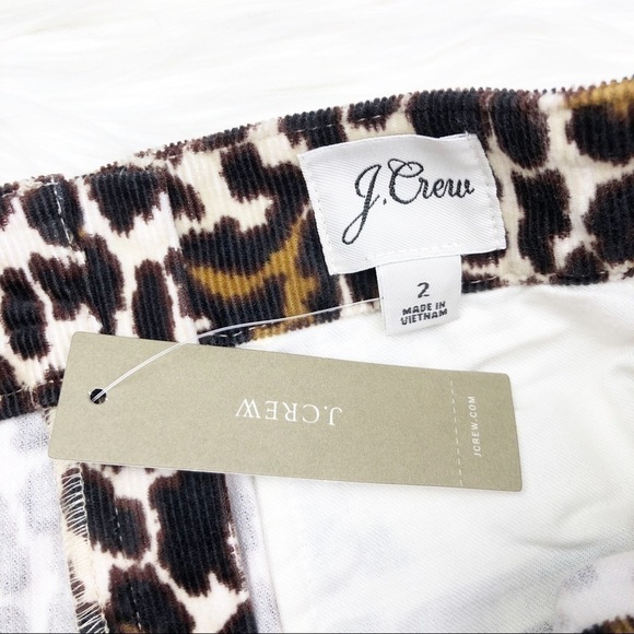 New J. Crew Buckle Mini Skirt in Leopard Corduroy - Picture 4 of 12